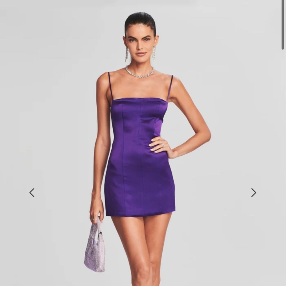 Purple Retrofete mini dress